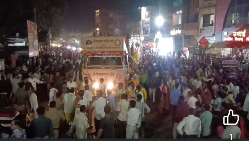 महायात्रा शहादा पंहुचने पर अद्वितिय स्वागत हुआ