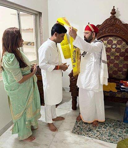 महाराष्ट्र के यशस्वी मुख्यमंत्री जी के सुपुत्र एवं सांसद श्रीकांत शिंदे जी ने इंदौर कुटिया पर श्रीलोकेशानंदजी महाराज के दर्शन किये